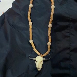 Rustic bull necklace